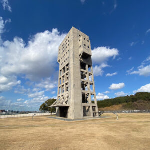 福岡県糟屋郡志免町-旧志免鉱業所 竪坑櫓（撮影日：2025年1月8日）