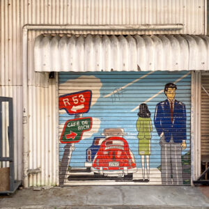 岡山県津山市-元魚町商店街 シャッターアート（撮影日：2024年6月12日）